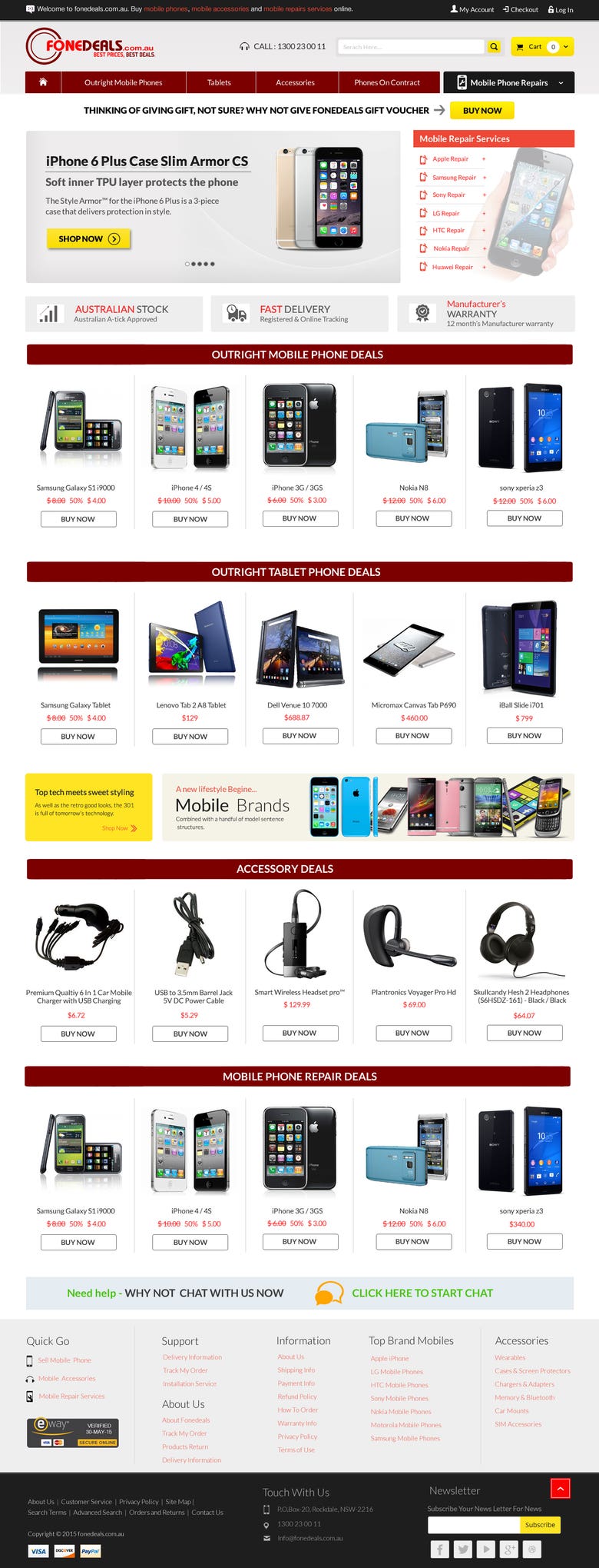 Magento - eCommerce website selling mobile phones online