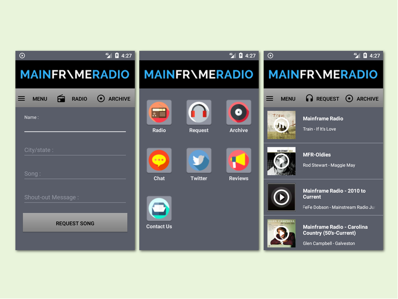 Android App for Mainframe Radio