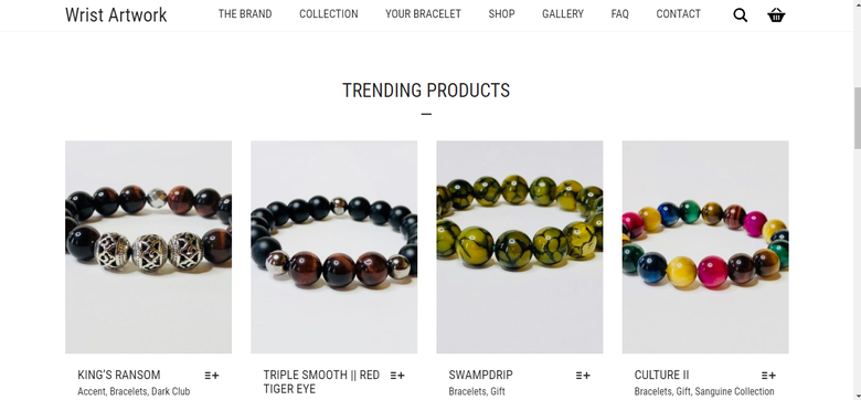 Bracelets woocommerce website