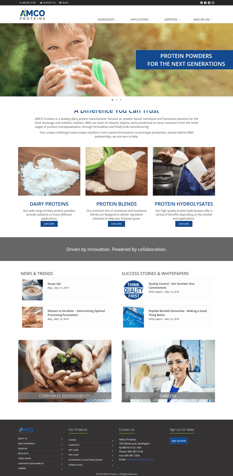 Amco Proteins WordPress Project