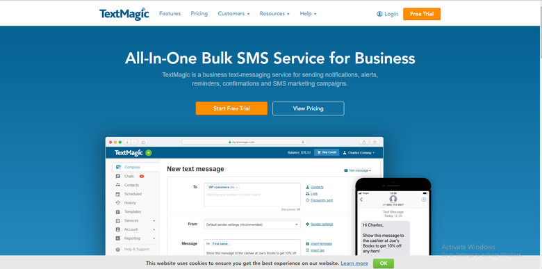 Text Magic SMS Gateway