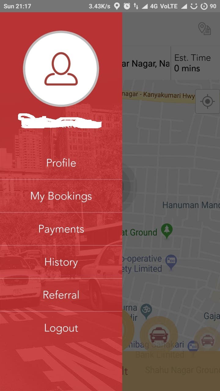 Taxi Booking - Android & iOS App