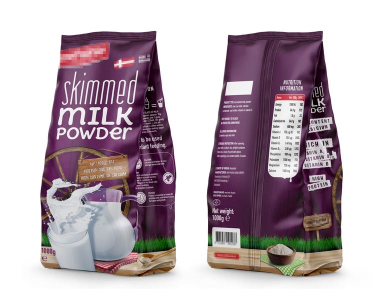 Skimmed Formulated Milk Powder Packaging Design