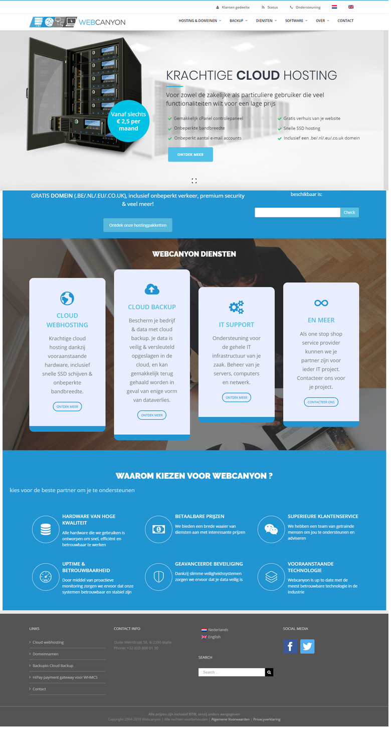Webhosting & Domain Services Website