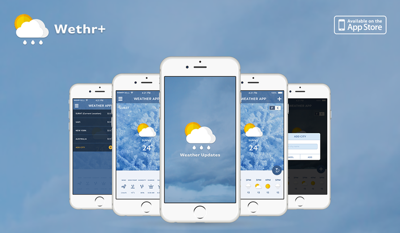 Local city weather app for iPhone