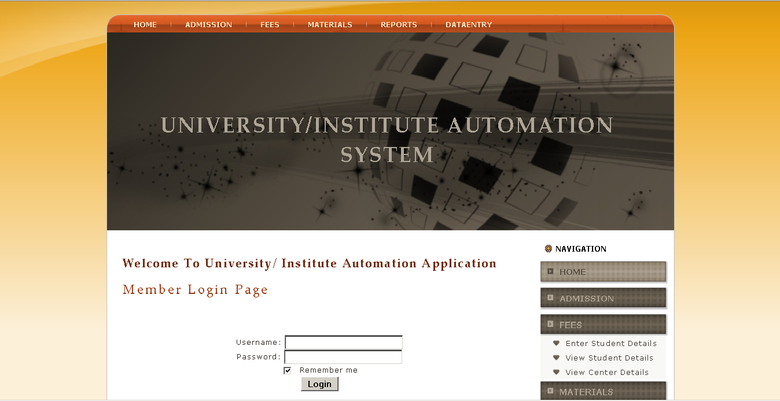 University/ Institute Automation System