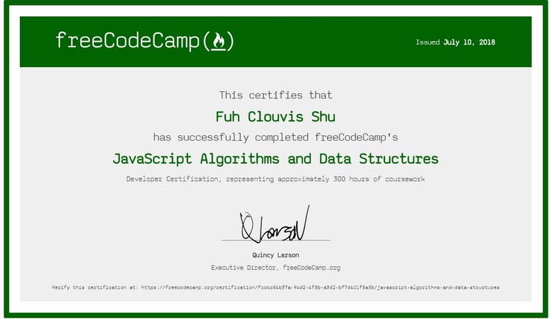 JavaScript Algorithm and Data Structure Certification