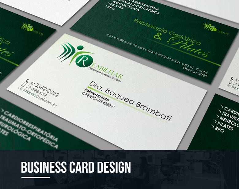 BUSINESS CARD DESIGN - REABILITAR FISIOTERAPIA