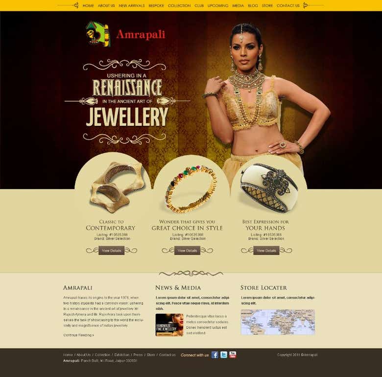 Amrapali  [ jewellery website design ]