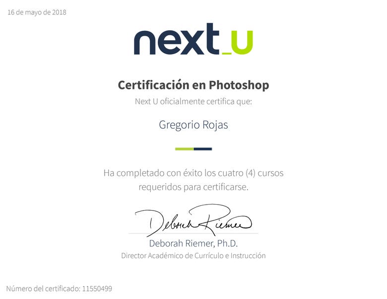 Photoshop Certificate