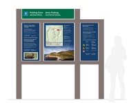 Trailhead Orientation signage system for Parks Canada