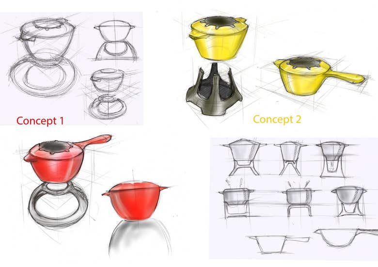 Concept sketches and 3D