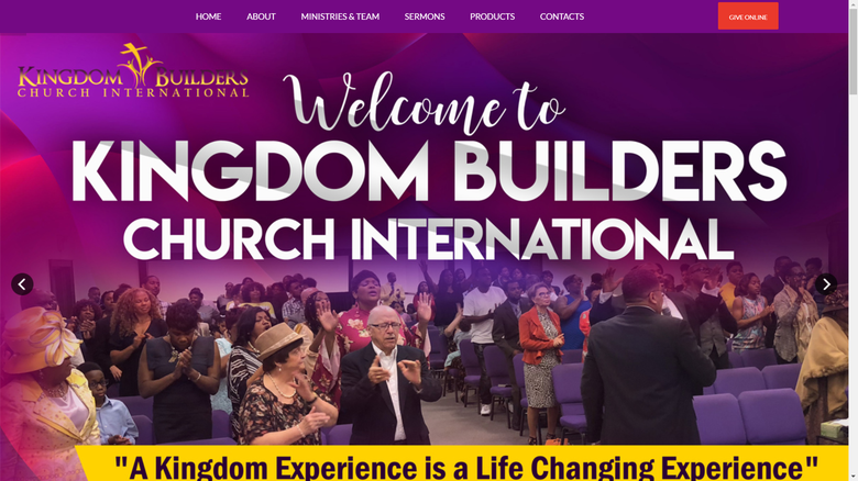 Church website with donation option made with WORDPRESS