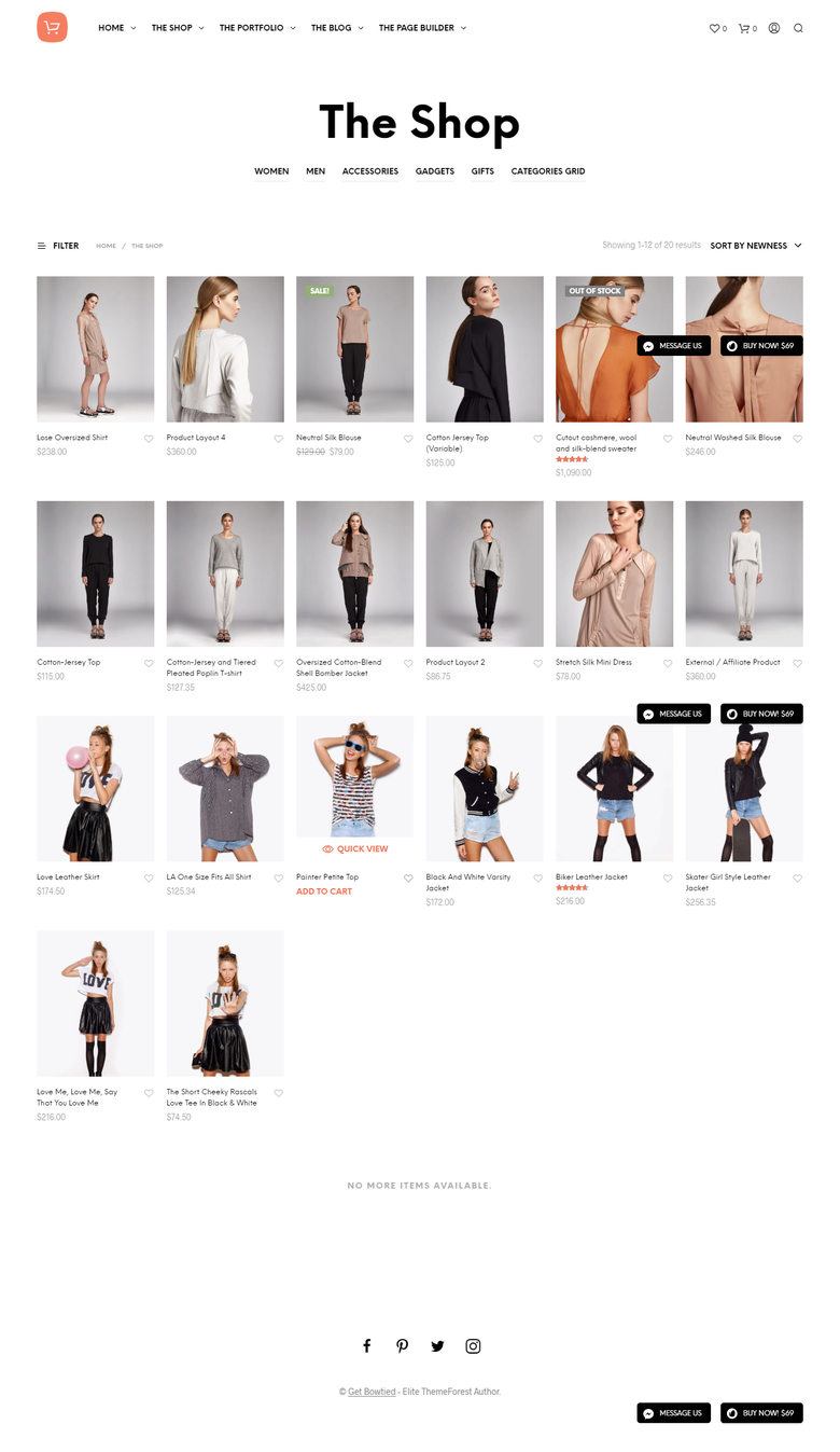 Woocommerce website for women style shop