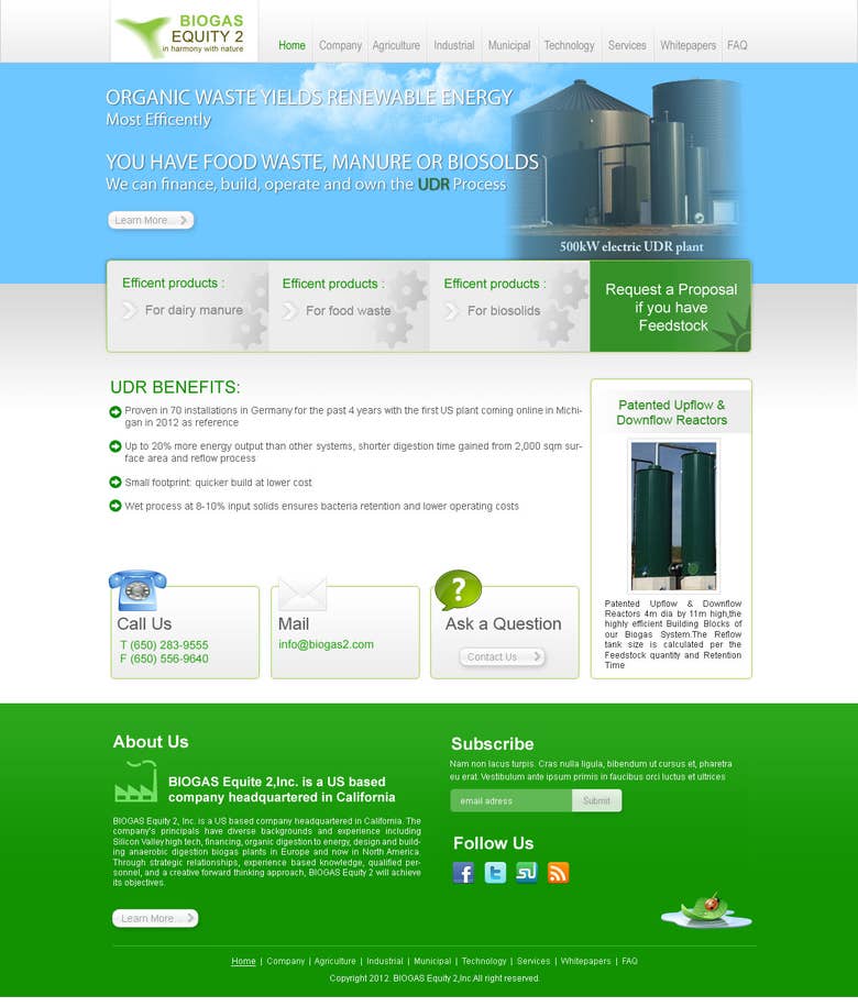 Biogas WordPress Website