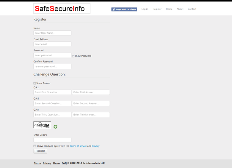 safesecure - onlilne password vault