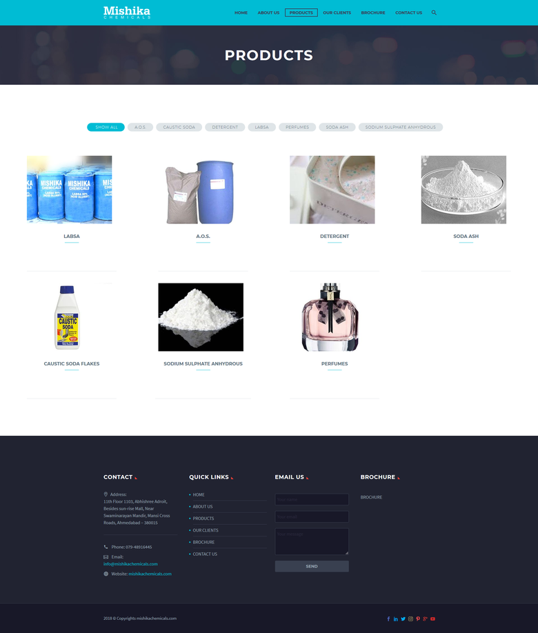 Website for Chemicals Industries