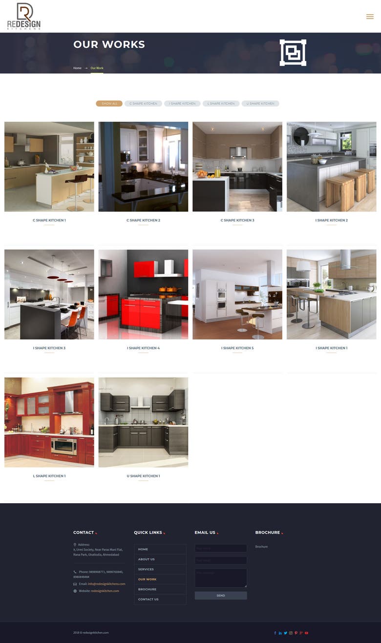 Website for Kitchen Designer