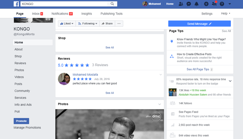 facebook page managing