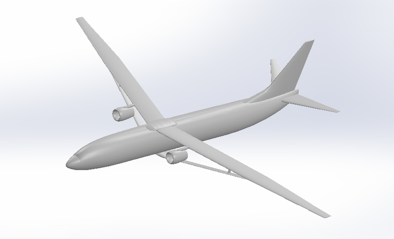 CAD Model Of Truss Braced Wing Aircraft