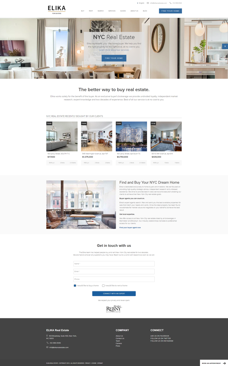 Elika Real estate WordPress Website