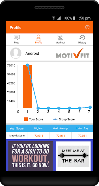 Motivfit( Fitness app )