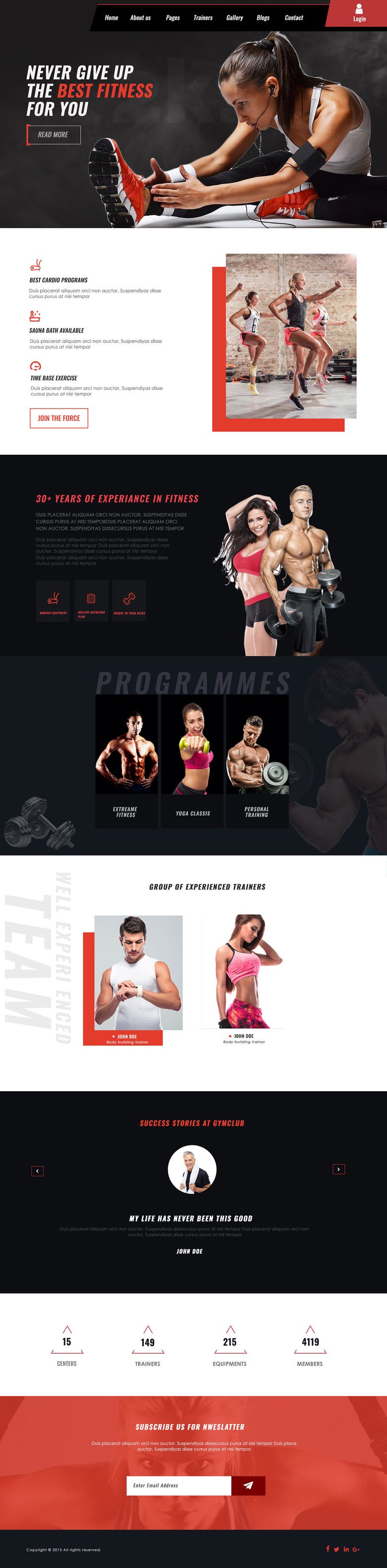 Gym website Designing