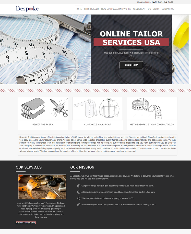 Online Tailor Service