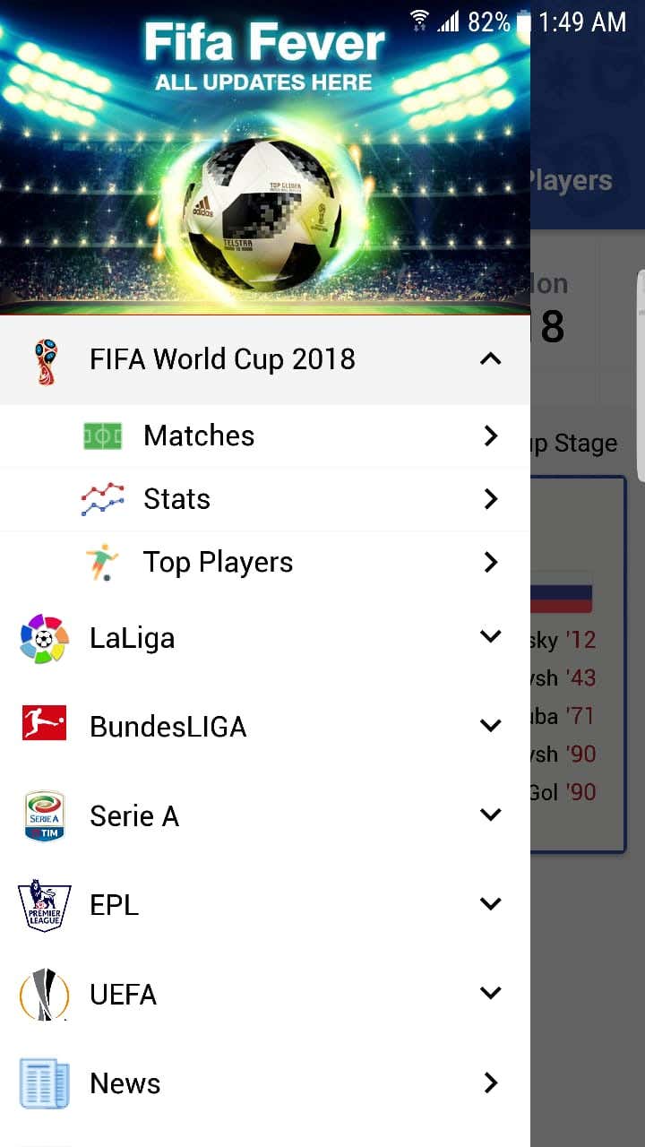 Fifa Fever - Android & iOS Native Apps