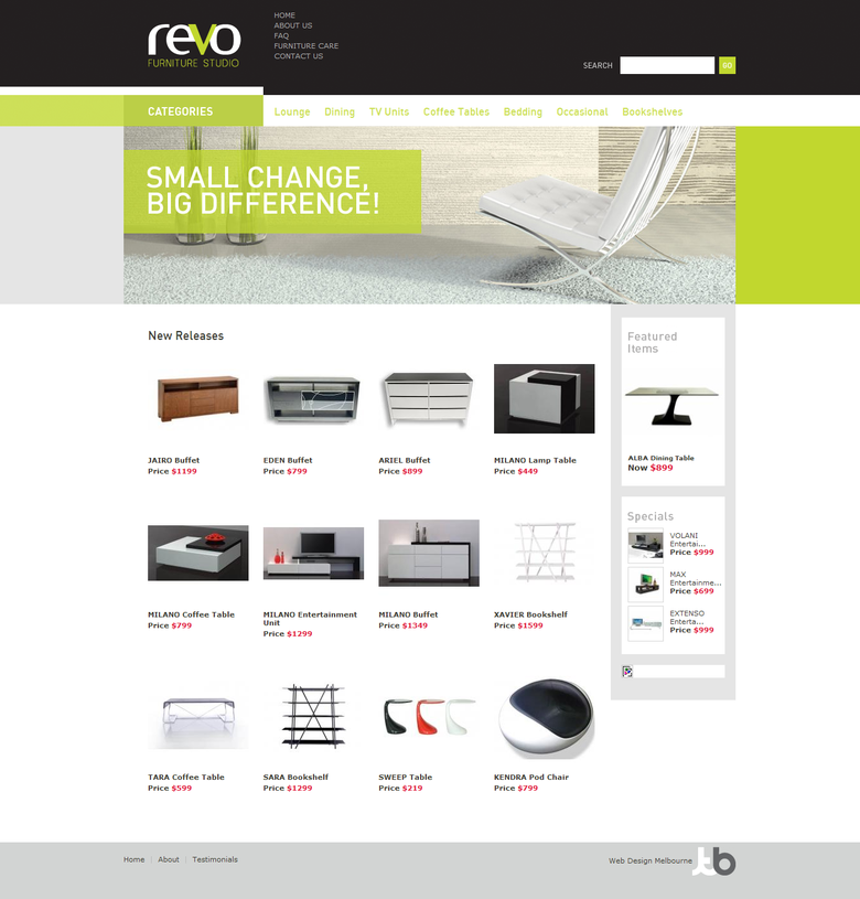 Revo Furniture e-commerce