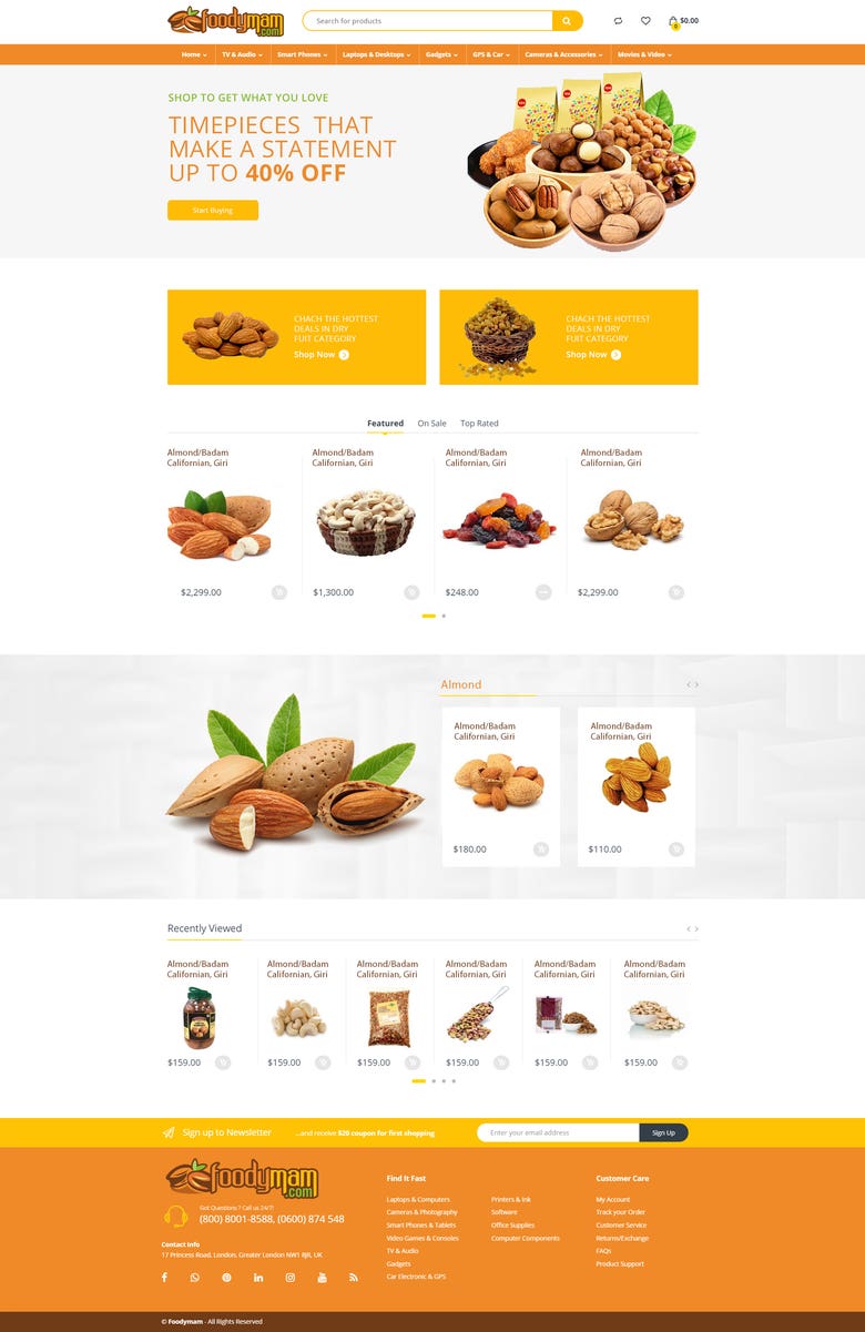 Dry-food eCommerce site