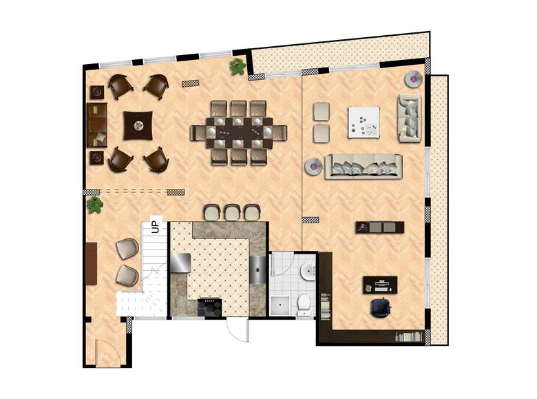 Duplex apartment plan design