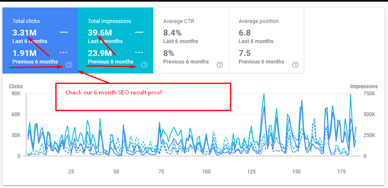 6 Month SEO result proof