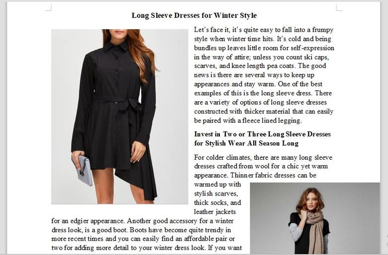 Article: Long Sleeve Dresses for Winter Style