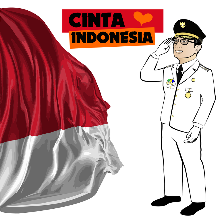 Political character of Indonesia Stickers