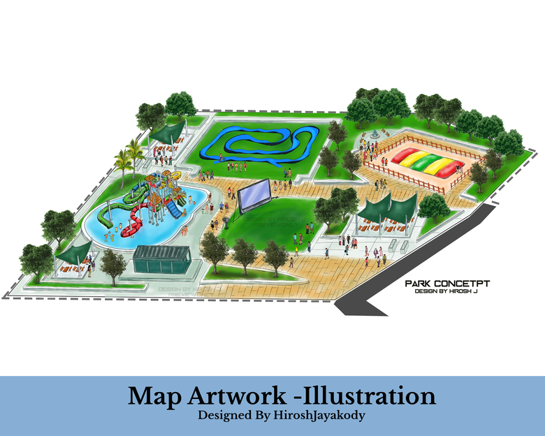 Map - Cartography - Landscape Illustrations - Concepts