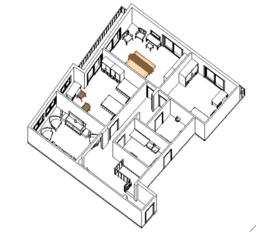Duplex apartment plan design