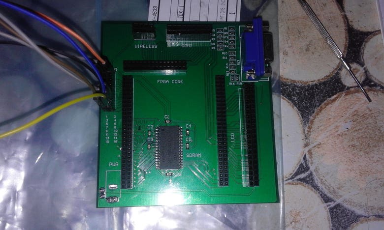 Assembled FPGA expansion board