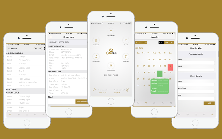 CaterNote - iOS Application