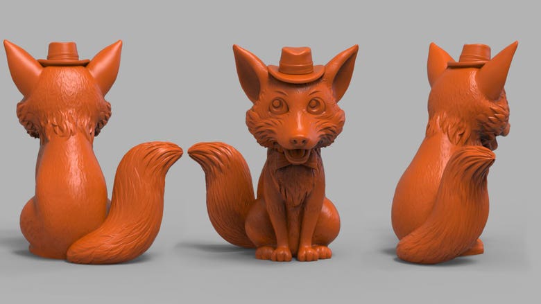 Cartoon foxy model