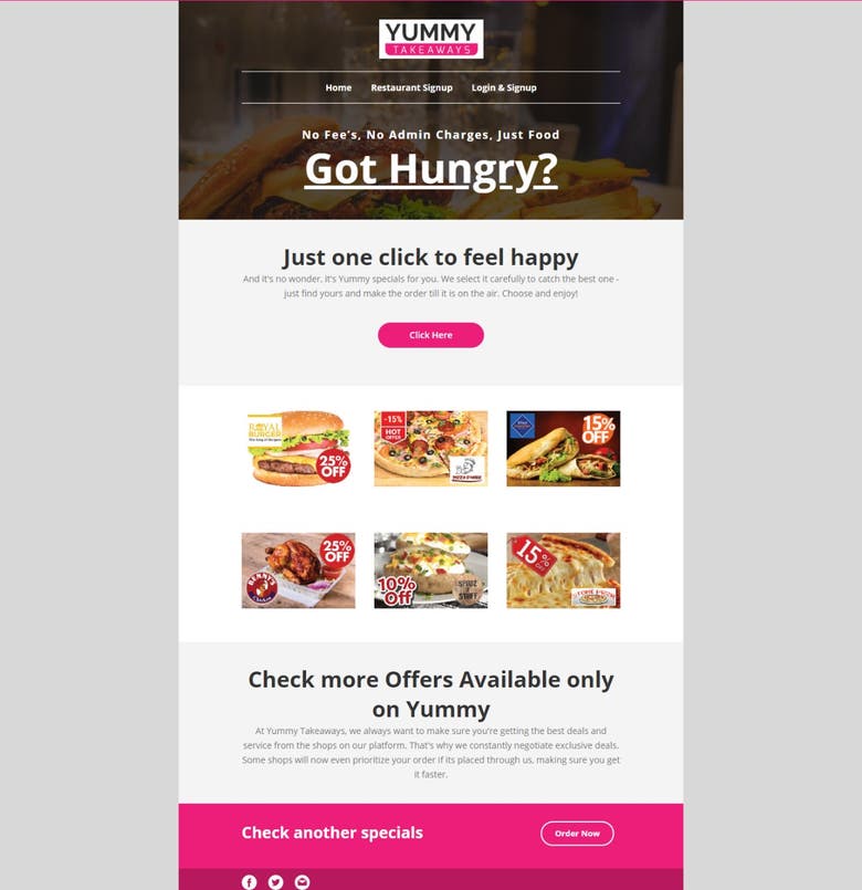 Yummy email campaigns creating and support