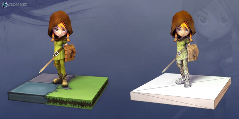 Female Ranger - Cartoon low-poly character