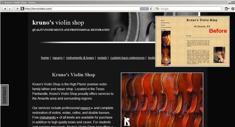 Kruno&#039;s Violin Shop (Interactive Freelance)