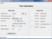 Tax Calculator Applet