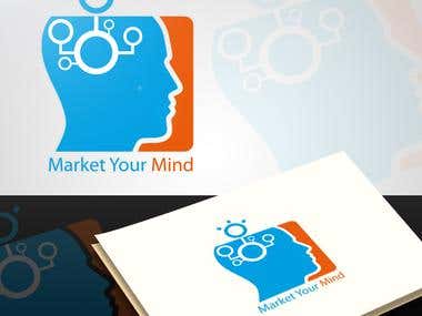 Market brain logo design