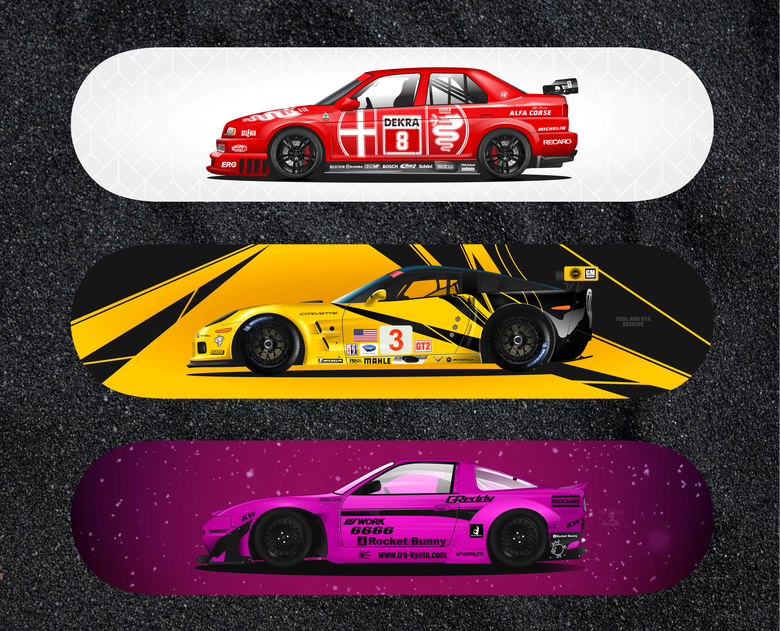 Graphics for Skateboard Car/background