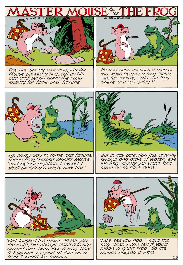 Master Mouse and The Frog Story Design
