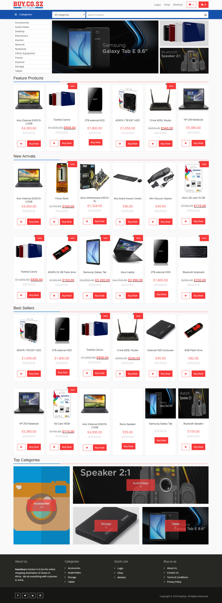 E- commerce site