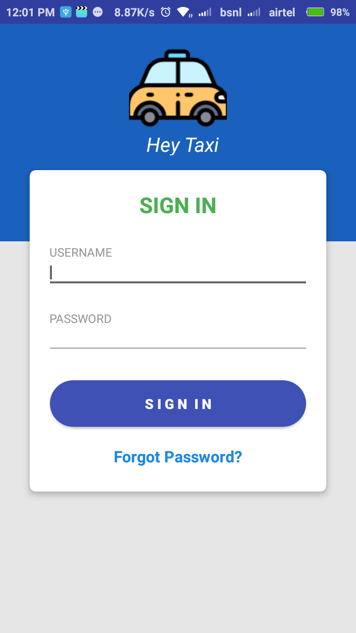 Taxi Android App