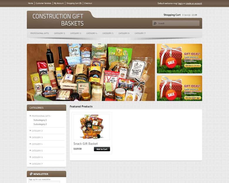 Construction Gift Baskets - Magento